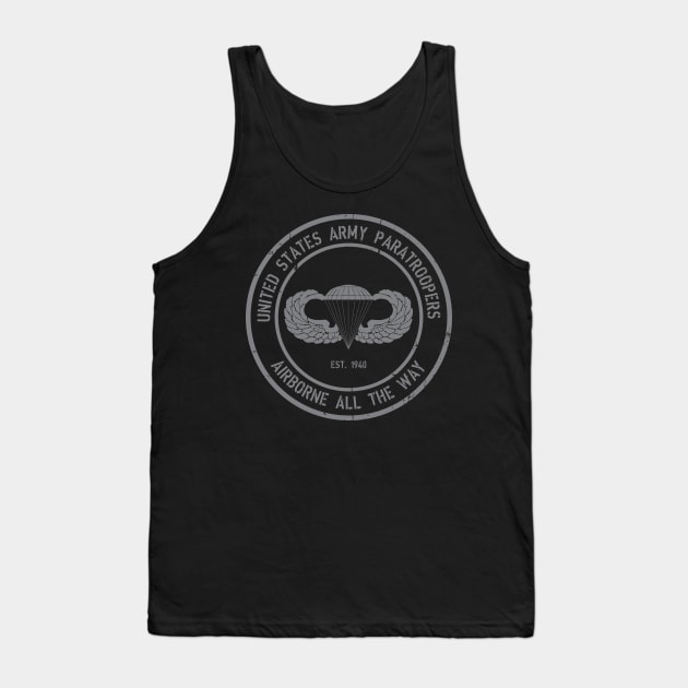 United States Army Paratroopers Tank Top by Baggss